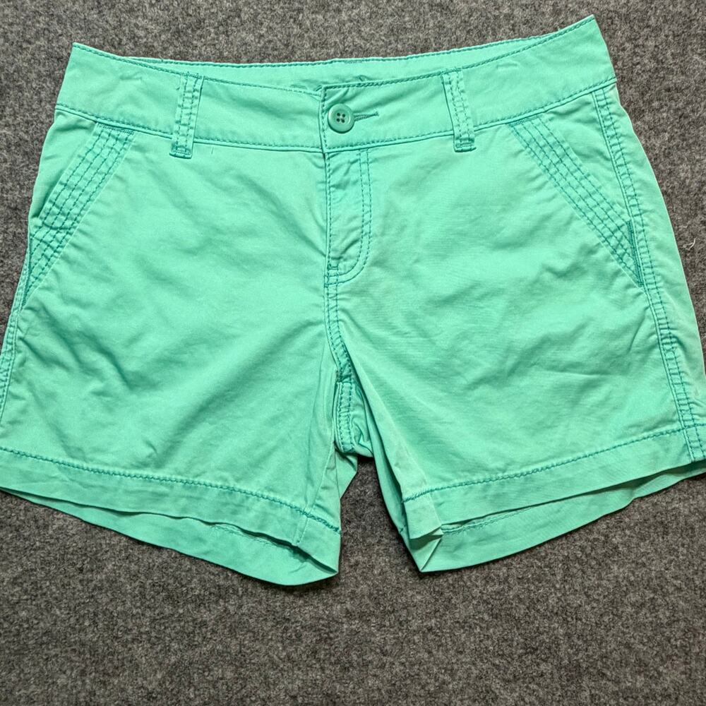 Maurices Green Chino Shorts Women’s Cotton Stretch Preppy Size 5/6